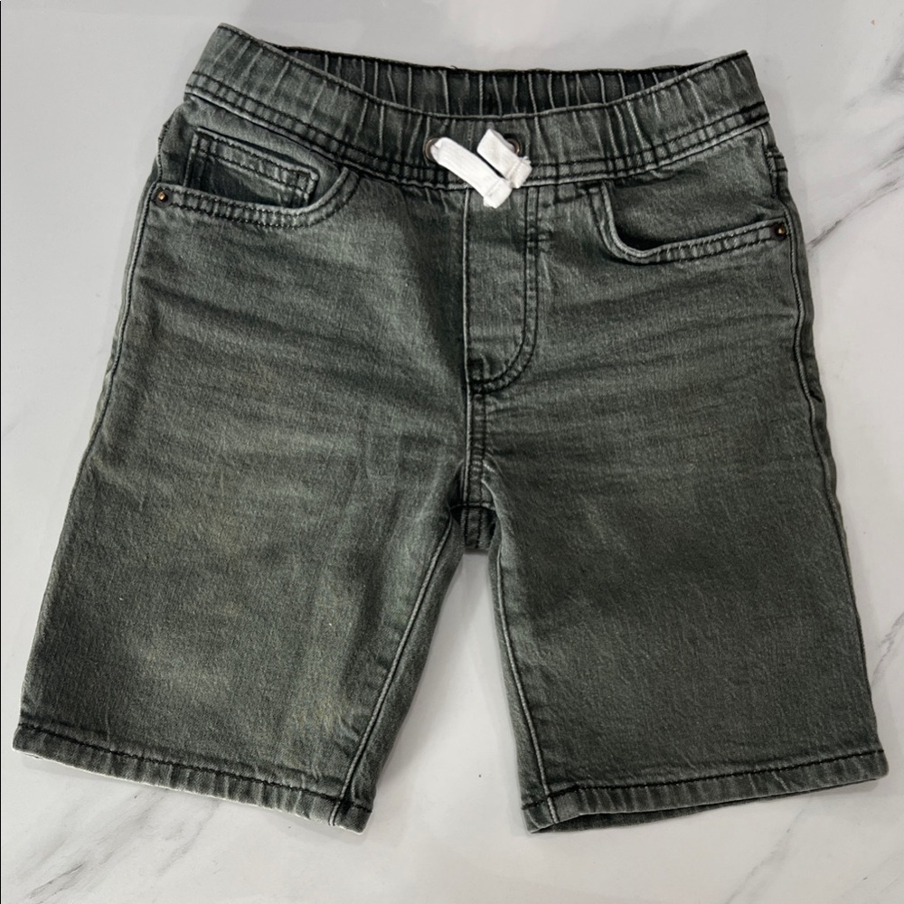 Stylish Kids dark Green Denim Shorts